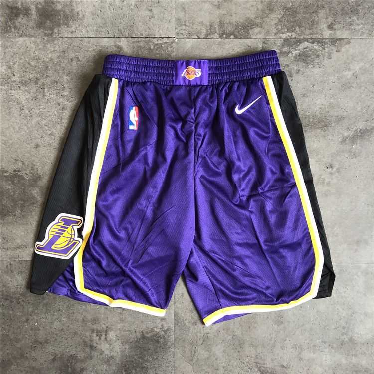 Men NBA Los Angeles Lakers Purple Nike Shorts 04162